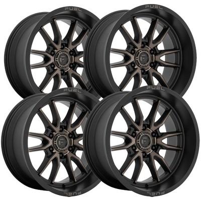 (Set of 4) Fuel D762 Clash 17x9 6x135 +1mm Black/Tint Wheels Rims 17'' Inch