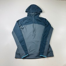 Nike Pro Full Zip Hoodie Gray Black Athletic Workout Women s Size Medium