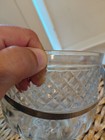 Vintage Glass Ice Bucket & Stianless Steel Ice Tongs Made In USA — photo 3