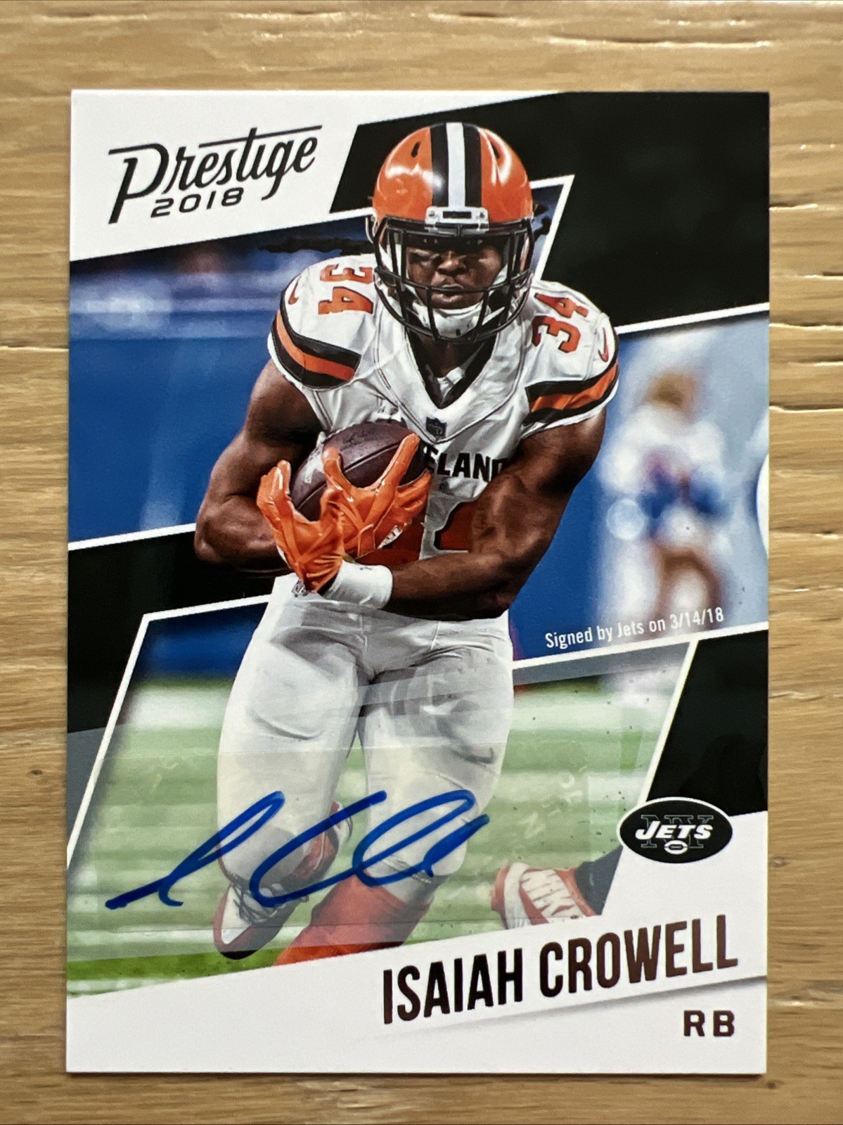 Isaiah Crowell #120 2018 Panini Prestige Football Veteran Signatures