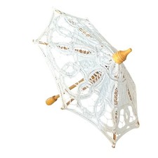 Vintage Crochet Umbrella Decor Doll Parasol Handmade Japanese Miniature Decor