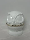 Rare Fenton Art Glass Wise Owl Decision Maker CA 1969 Milk Glass Vintage