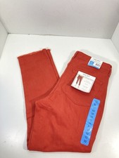 Nine West Gramercy Crop Pants Women Size 10 32X29 Red Tapered Stretch Casual NWT