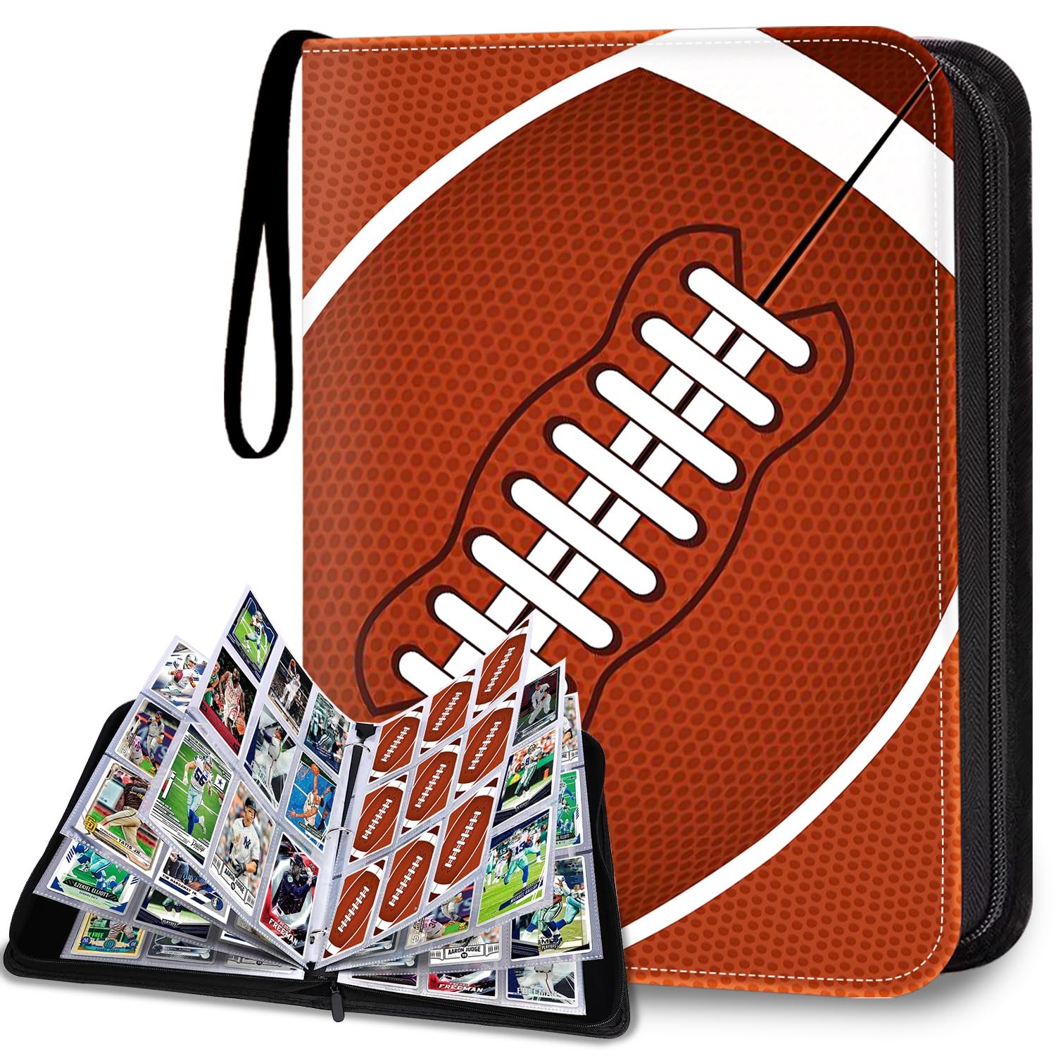900 Pockets Football Card Binder, Trading Card Holder with Sleeves Card Colle...