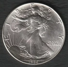 1986 AMERICAN EAGLE 1oz. SILVER DOLLAR BU FRESH FROM ORIGINAL ROLL  ---  YDGR