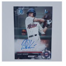 Topps 2017 Bowman Draft Chrome Autograph Brent Rooker #CDA-BR Rookie Twins MLB