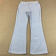 Vintage Levis Corduroy Pants Mens 29x29 646 Blue Flare 70's Bell Bottoms Disco