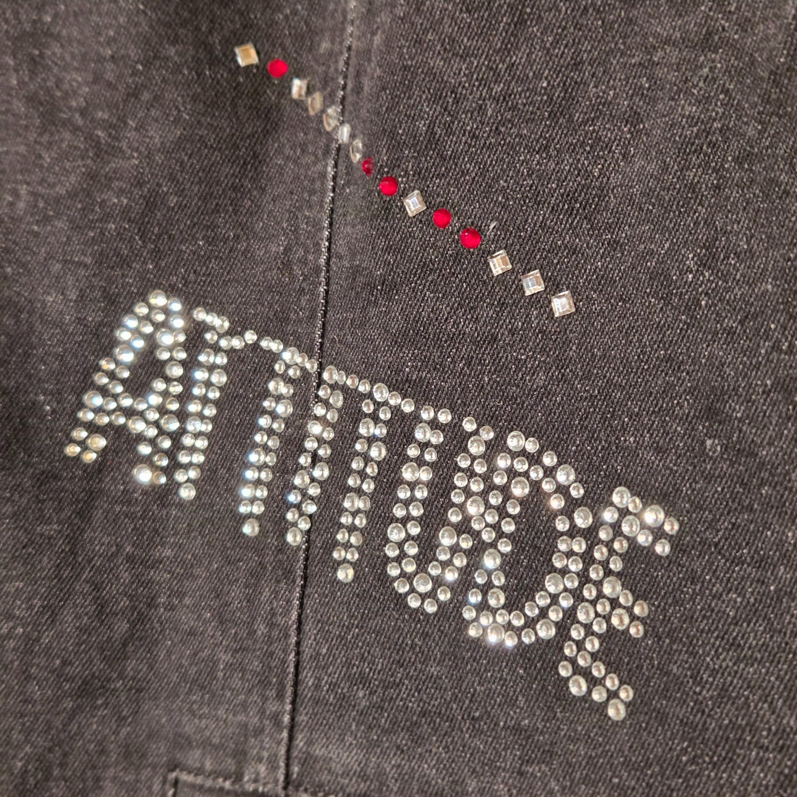 Women With Control Basic Jacket M Black Denim Col… - image 8