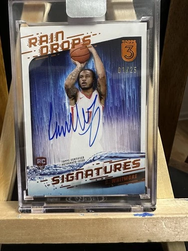 Cam Whitmore Raindrops Signatures RC Bronze 1/25 - 2023-24 Topps Three #RS-CW