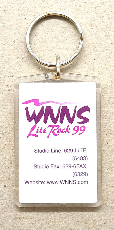 Vintage WNNS Lite Rock 99 "Springfields Best Variety" Illinois Keyring Keychain