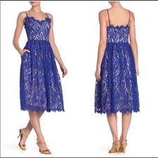 Cobalt Blue Lace Dress Eliza J Size 6