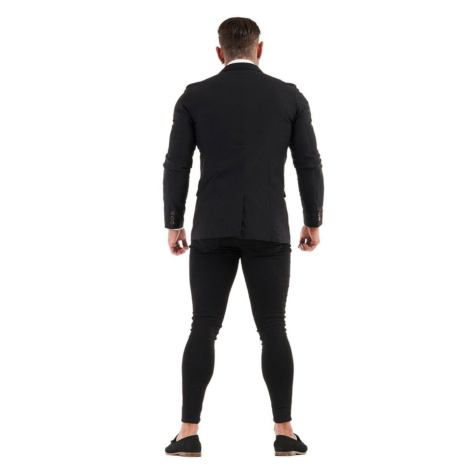 Gingtto Classic Men's Fashion Black Suit Jacket:Timeless Elegance Med ...