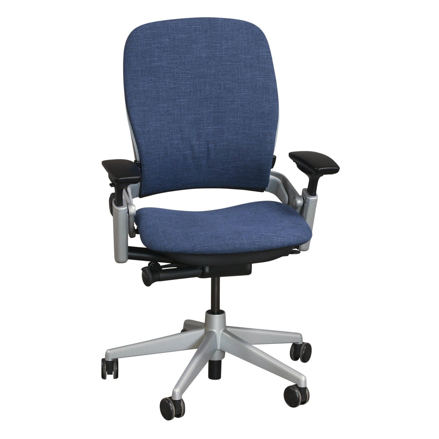 Steelcase Leap V2 Ergonomic Chair w/Adjustable Lumbar Support, 3D Armrests, Blue-image
