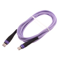 Purple 6ft PD Cable Type-C to USB-C Long Charger Cord Power for SmartPhones