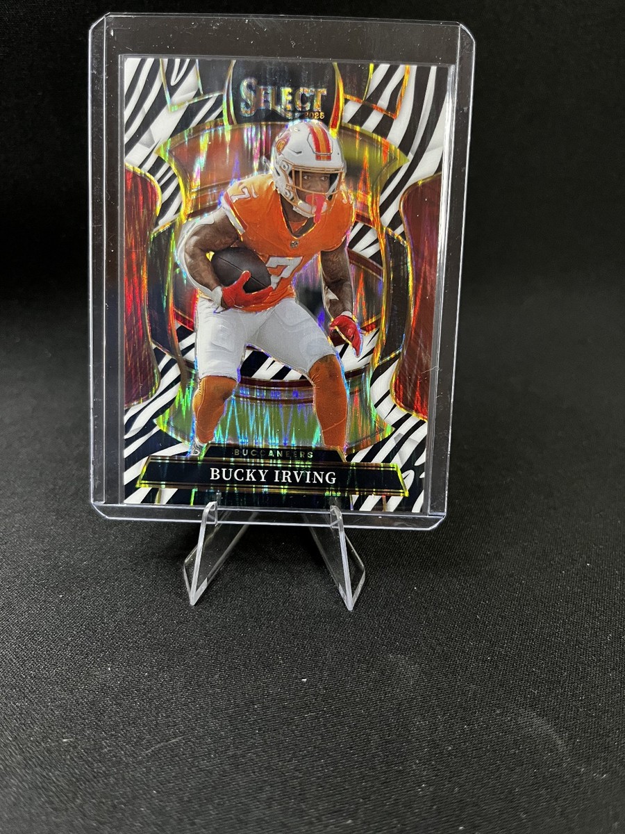 2025 Panini Select - Bucky Irving #38 ZEBRA Shock Concourse Level