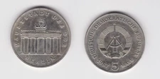 GDR commemorative coin 5 Mark Brandenburg Gate 1987 uncirculated (168134)