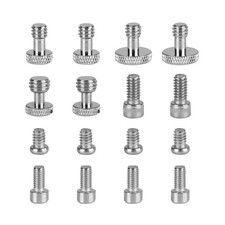 16 PCS 1/4"-20 3/8"-16 M5 Thread Screw Nuts Assortment Kit for DSLR Rig