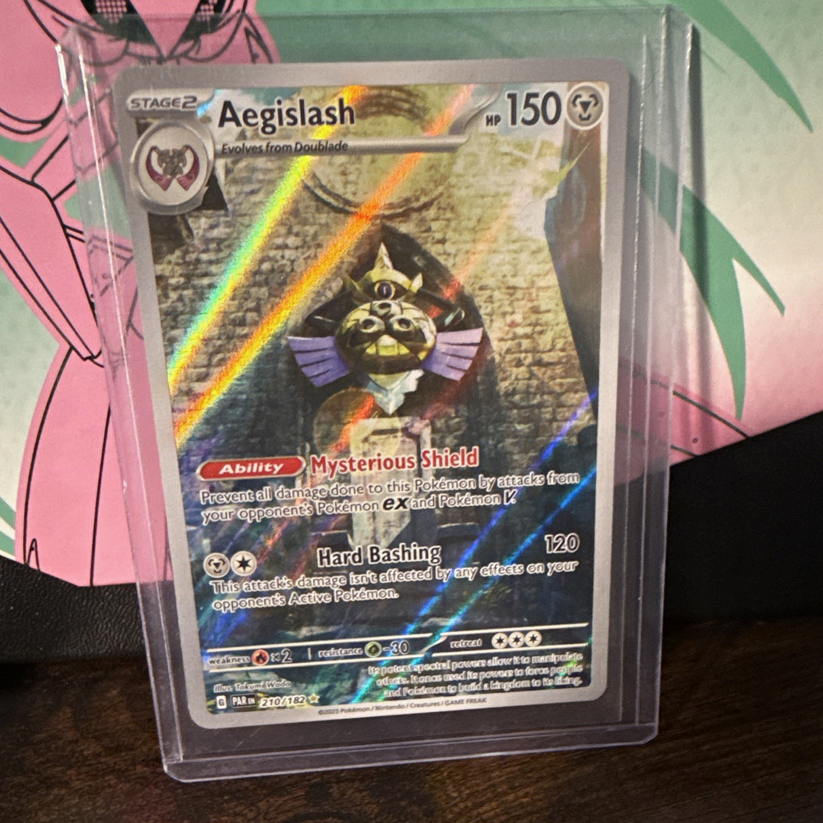 Pokemon TCG Aegislash 210/182 SV04 Paradox Rift Illustration Rare Holo EN 150HP