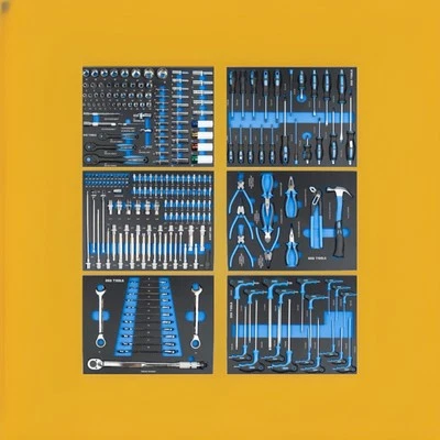 DSD TOOLS SET IN FOAM TRAY (6 TRAYS) Set of Tools for Tool Chests Inserts