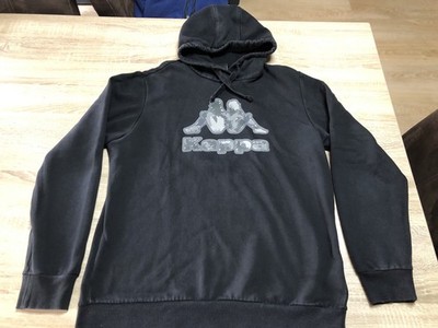 Toller schwarzer Kappa Hoodie mit Kapuze Gr.L