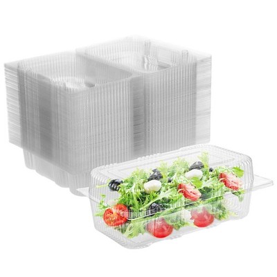Disposable Plastic Hinged Food Container 70 Pcs Clear Clamshell Food Containers