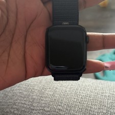 Apple Watch Series 5 50mm Black Aluminum Case Black Fabric Band Water-Resistant