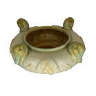 SCARCE WELLER PATRICIA CRYSTALLINE GLAZE BOWL WITH DUCK HEADS AS IS