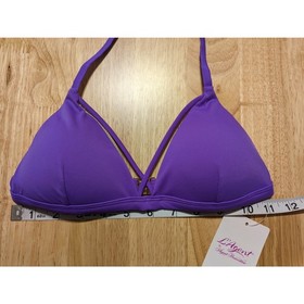 L'Agent Agent Provocateur Avril Bikini Top Small NWT Purple Triangle Swimwear