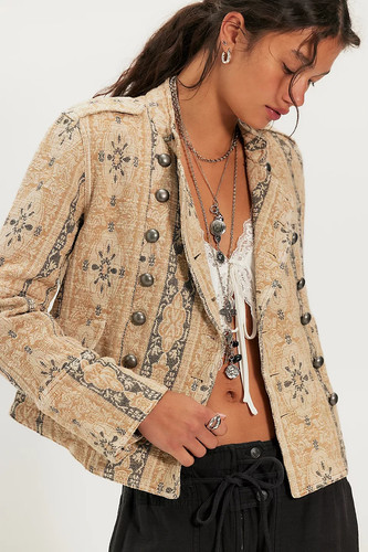 Free People - Lotty Jacquard Band Jacket NWT