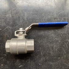 STAINLESS STEEL 316 BSPP 2 PIECE LEVER BALL VALVE - 3/4