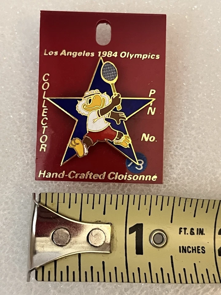Olympic Games 1984 Los Angeles Sam The Eagle Tennis No 73 Collector Lapel Pin - Image 2 of 4
