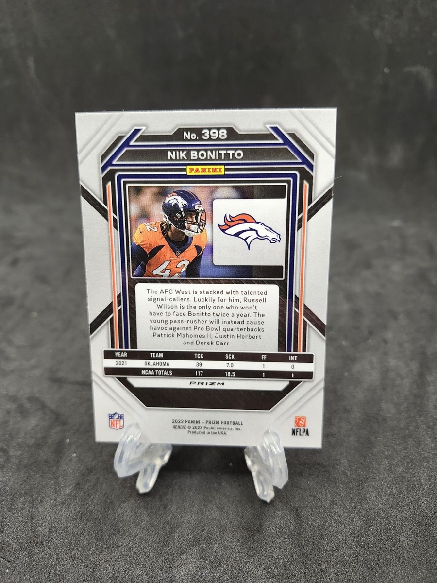 okafor panini prizm Qatar RC 99シリ　ラストNo 2022 Panini Prizm - Rookies Nik Bonitto #398 Red Sparkle