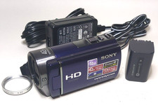 Sony HDR-CX180 Handycam Camcorder Full HD Blue Tested Working From Japan