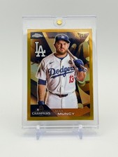 2025 Topps Chrome Max Muncy World Series Champion Refractor Dodgers Gold /50