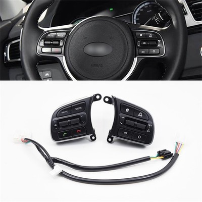 Steering Wheel Control Switch Button Left+Right W/ Wire Harness For Kia Sportage