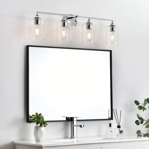 Elegant Lighting LD7315W33 Mayson 4 Light 10" Tall Bathroom - Brass - Picture 9 of 12