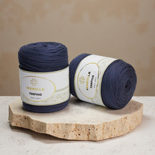 1 Gomitolo Fettuccia Trapillo ISABELLA circa 350gr-55mt Color Blu navy UNCINETTO