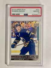 2018-19 Upper Deck - Young Guns Rasmus Dahlin #201 (RC) PSA 10 Sabres Mint