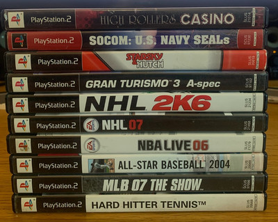 PS2 Sports Games Lot 10x Tested Madden, NBA, MLB Football Baseball Bundle