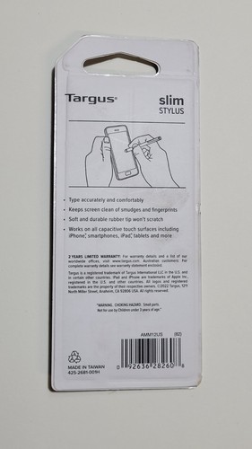 Targus Slim Stylus Pen for Tablets and Smartphones, Apple iPad, Samsung Galaxy - Picture 2 of 2
