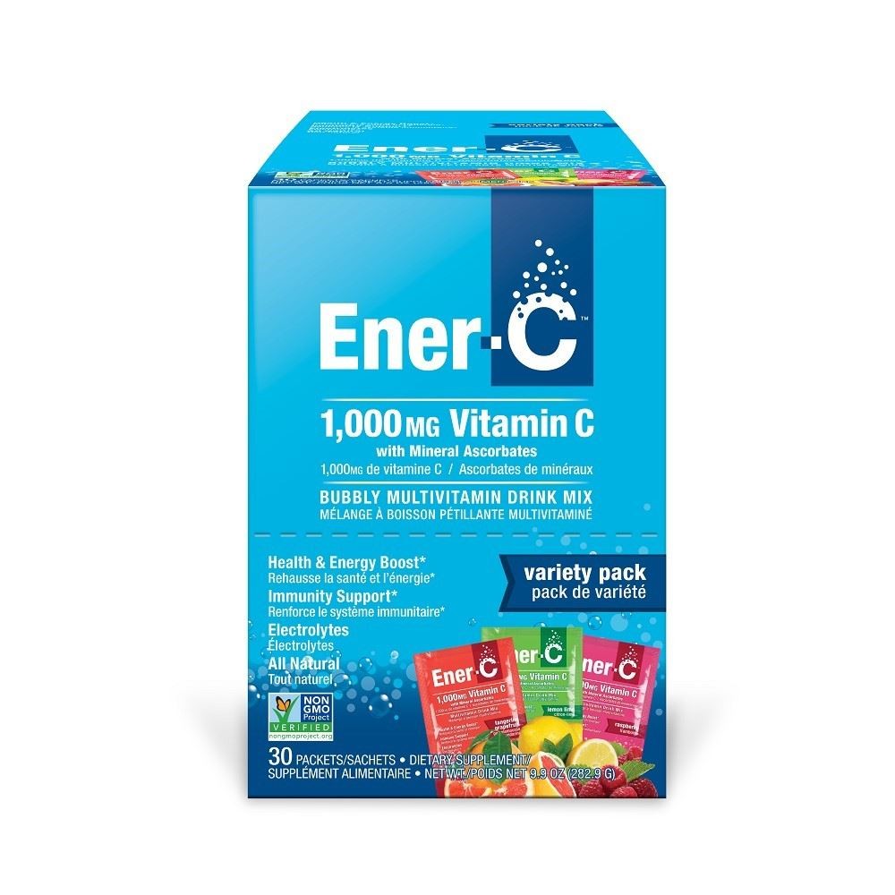Ener-C Multivitamin Drink Mix 1000mg Variety Pack 30 Sachets