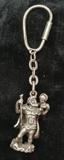 Alter Anhänger Schutzheiliger Christophorus Schlüsselanhänger Silber 835 