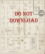 1884 Very Detailed COPY City Map Parker  South Dakota Perfect for research