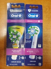 2 Boxes of 3: Oral-B CrossAction MaxClean Replacement Toothbrush Heads E14C