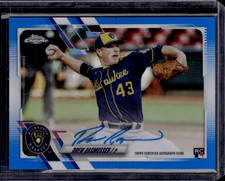 2021 Topps Chrome Drew Rasmussen True Blue Rookie Auto 041/150