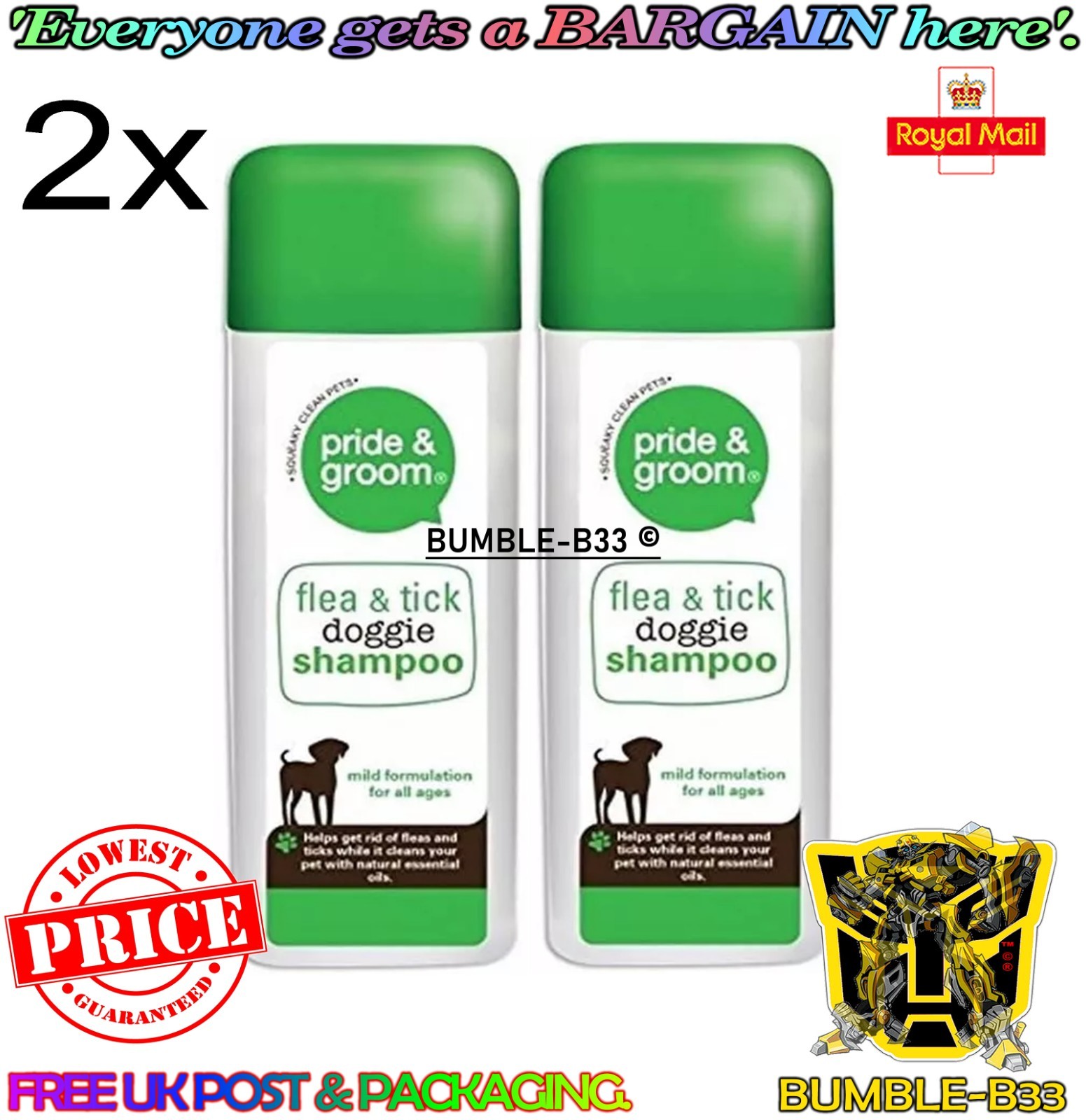 Pride & Groom Flea & Tick Dog Shampoo 300ml x 12 - Image 6