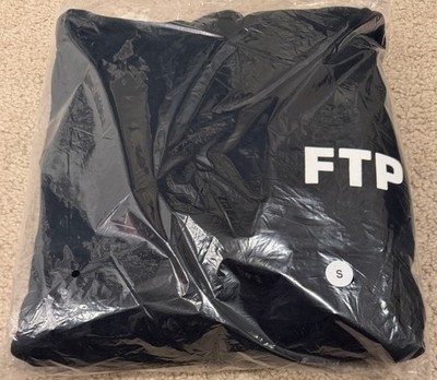 NWT FTP Fuckthepopulation Flocked Logo Pullover Heather Black Size Men s S