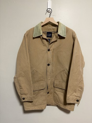 #ad Vintage Gap Faded Distressed Barn Canvas Quilt Lined Chore Jacket Size Medium $29.99