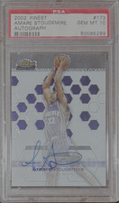 2002 Finest Amare Stoudemire #173 PSA 10 Auto Gem Mint Suns RC Rookie HOF POP 1
