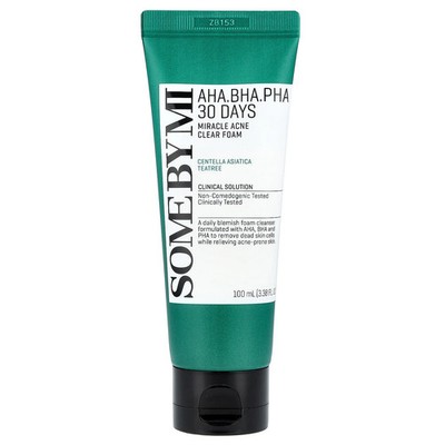 AHA, BHA, PHA 30 Days Miracle Acne Clear Foam, 3.38 fl oz (100 ml)